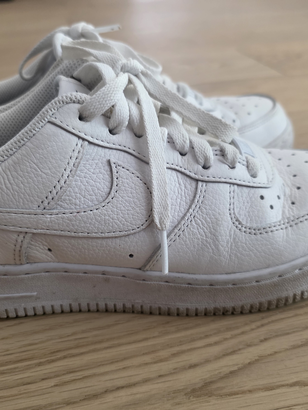 Nike Court Women's All-White Leather Sneakers - Picture 3 of 4